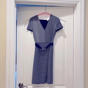 Hugo Boss striped navy and white size 4 dress and jacket.